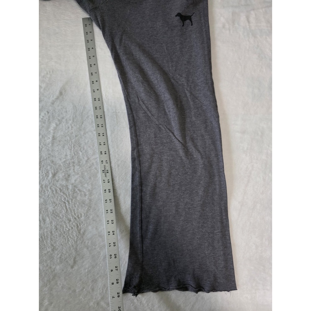 Victoria's Secret PINK Womens Medium Gray Wide Leg PINK Butt Spellout Logo Y2K - Picture 7 of 8